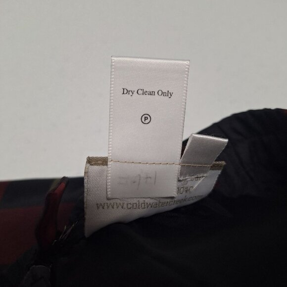 Coldwater Creek A Line Skirt Red Plaid Smooth Lightweight Women 10P Petite Short - Picture 5 of 6